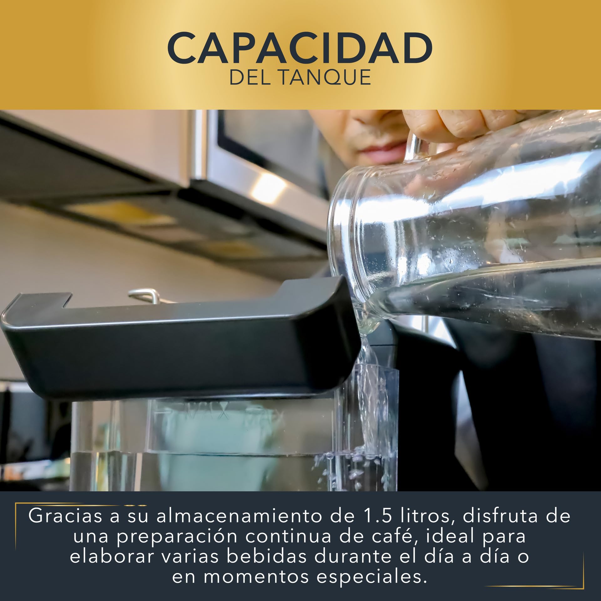 Cafetera RCA Acero Inoxidable 2 en 1 con Pantalla Inteligente y Espumador