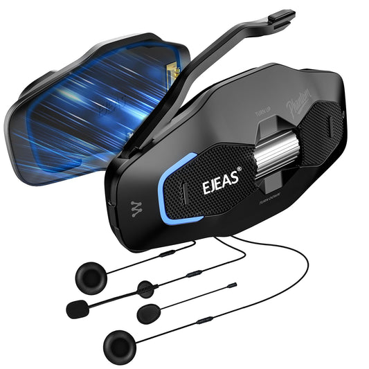 Casco de Motocicleta iSunergy X10 Negro con Bluetooth y Reducción de Ruido Doble