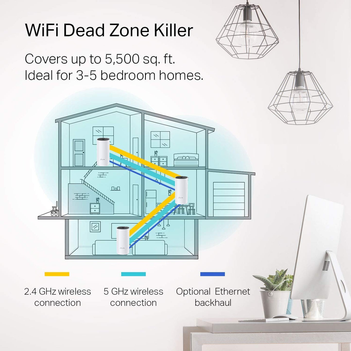 Sistema WiFi Mesh TP-Link Deco Blanco Itinerancia sin Interrupciones para Todo el Hogar
