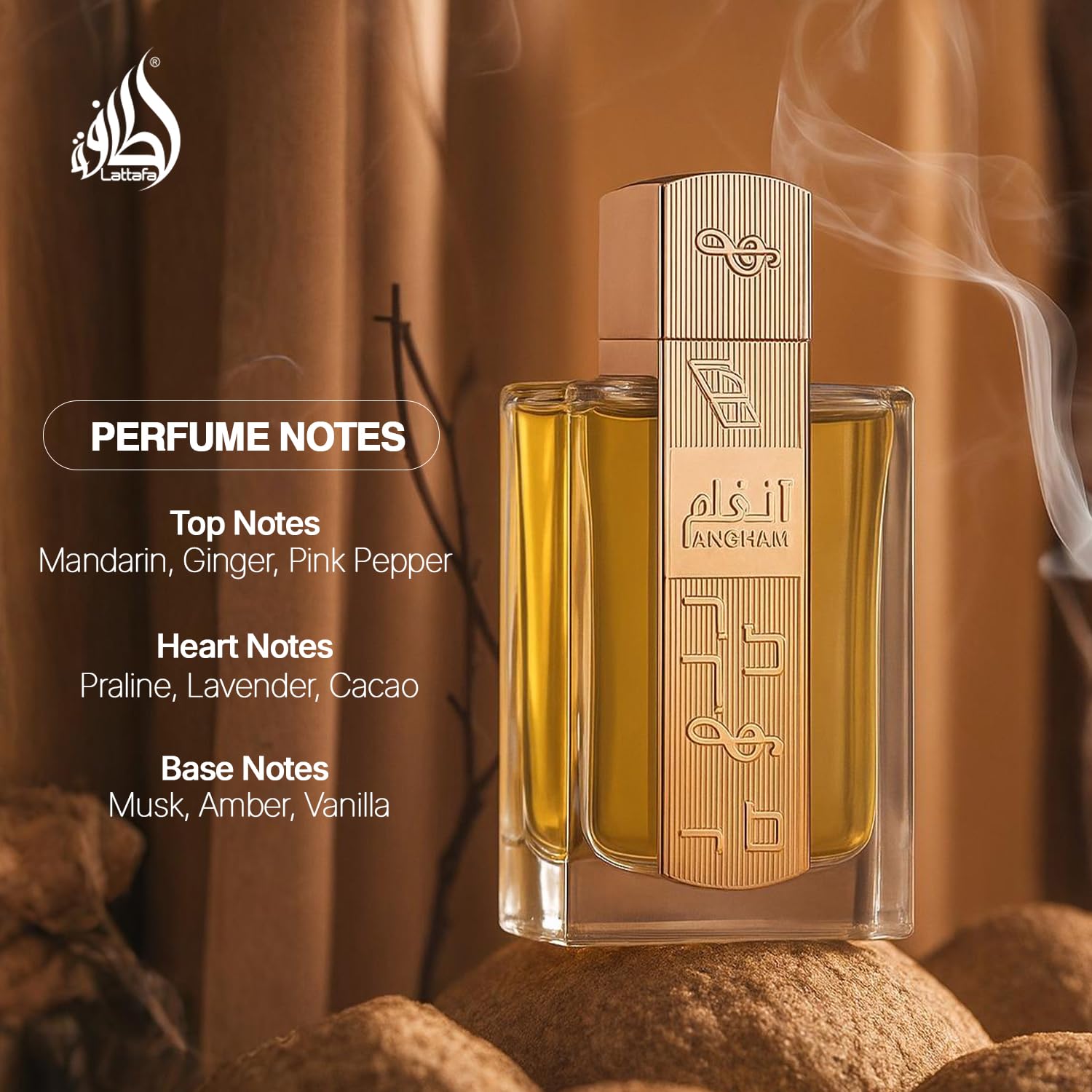 Lattafa Angham Eau de Parfum Spray for Unisex, 3.4 Ounce
