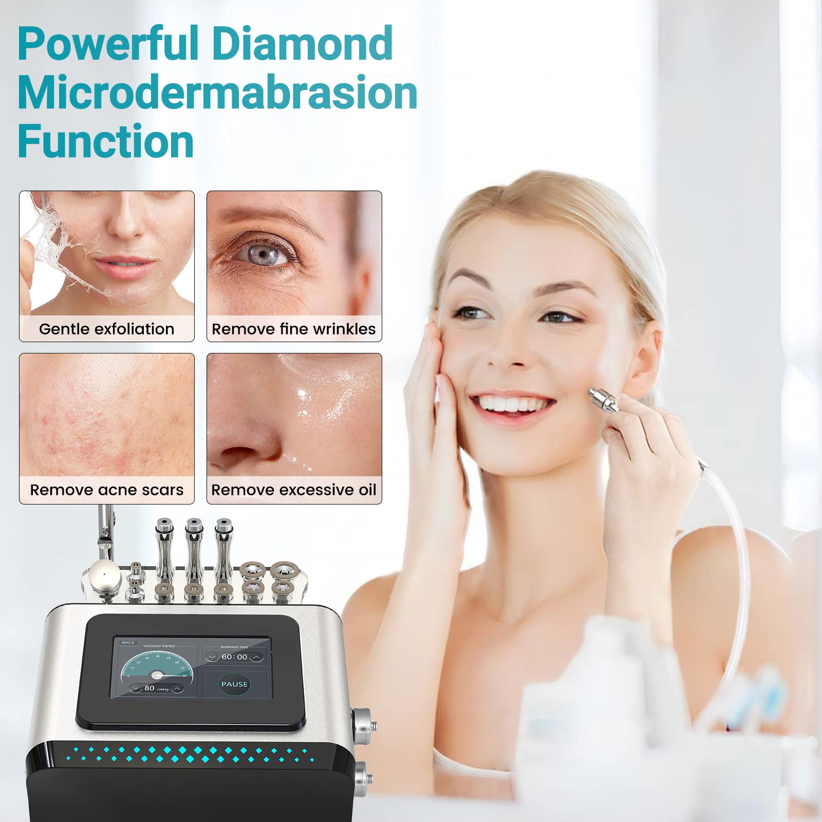 Beauty Star- [3 en 1] Máquina de terapia de vacío con tazas grandes de 1800 ml, máquina de terapia con ventosas, diámetro profesional