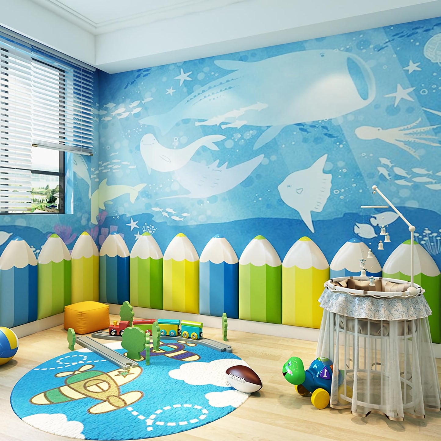 Paneles acolchados anticolisión 3D, cabecero adhesivo, pegatinas sensoriales para pared de sala de juegos y habitación infantil (Amarillo, 4)