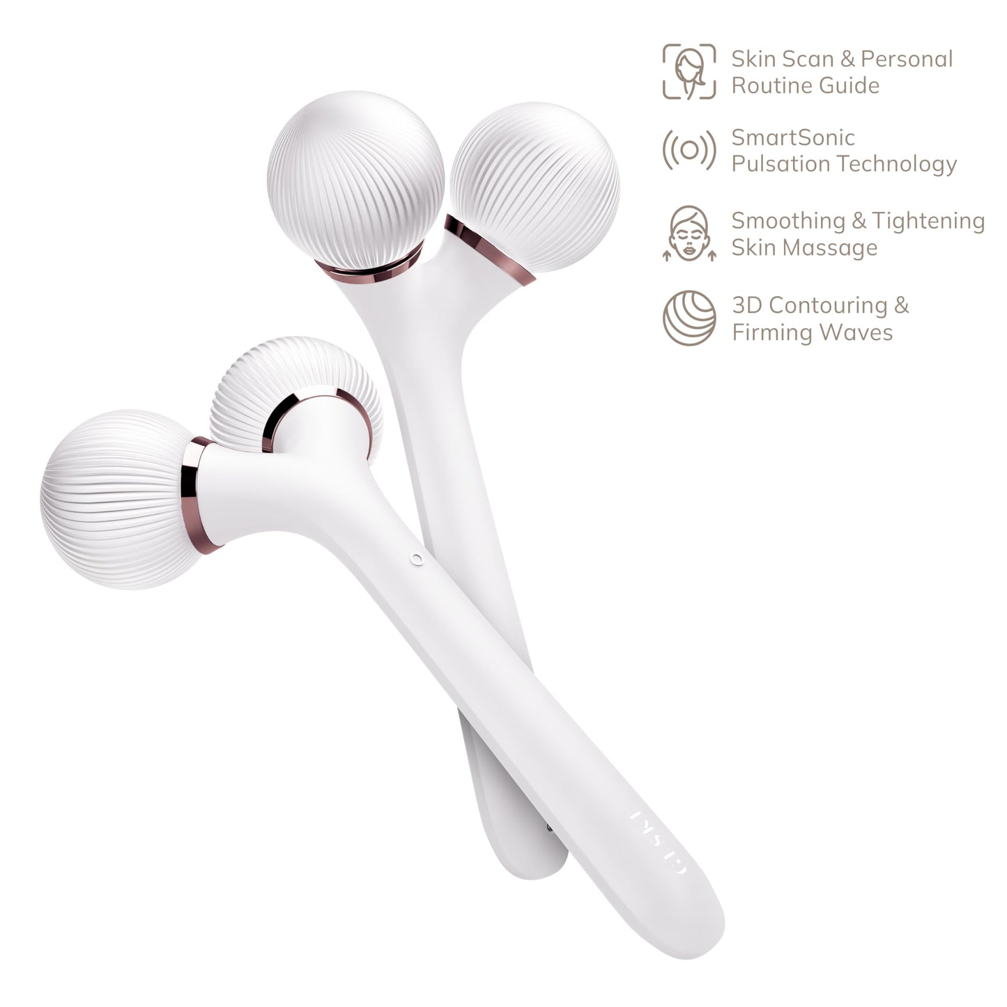 GESKE | Rodillo facial y corporal sónico SmartAppGuided™ | 4 en 1 | rodillo derma | Dispositivo para rostro y cuerpo | rodillo derma | Rodillo facial profesional | Reafirma y define cuerpo y rostro