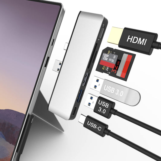 Estación de Acoplamiento Surface Pro 7 Hub HDMI 4K Adaptador para Microsoft Surface Pro 7