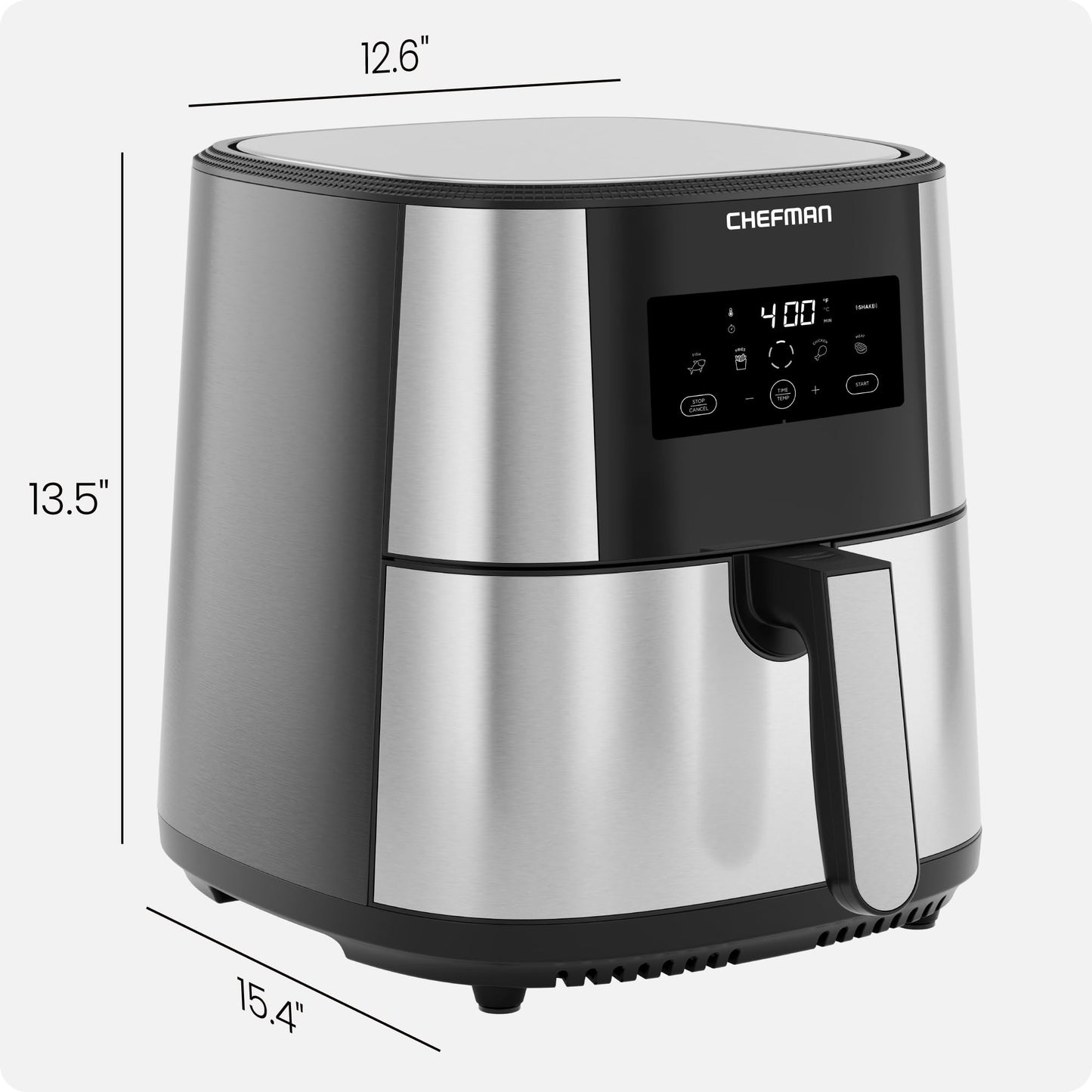 Chefman Freidora de Aire Digital de 7.5 Litros | Fríe sin Aceite | TurboFry | Libre de BPA