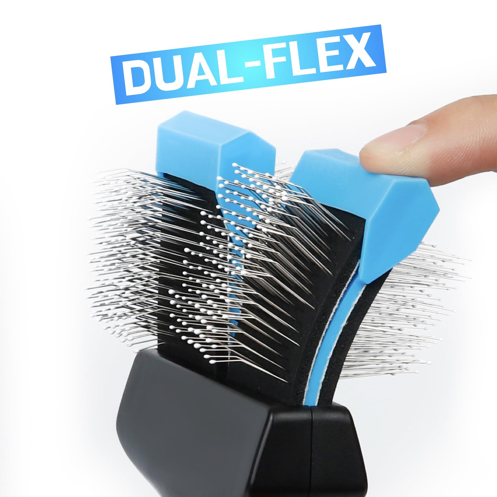 iToleeve cepillo para polvo de cepillo para polvo para perro, herramienta de aseo suave para perros y gatos sensibles, ideal para cabello largo, elimina la capa interior, enredos y nudos
