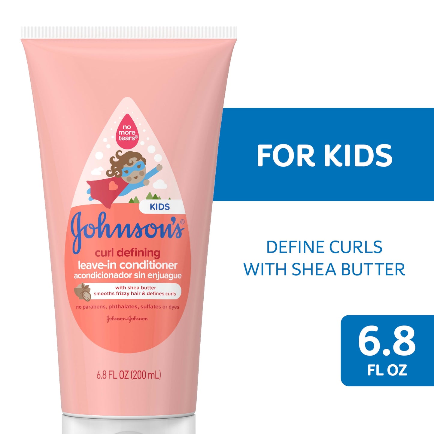 Johnson's Baby - Acondicionador sin lágrimas para niños con manteca de karité, 6.8 oz