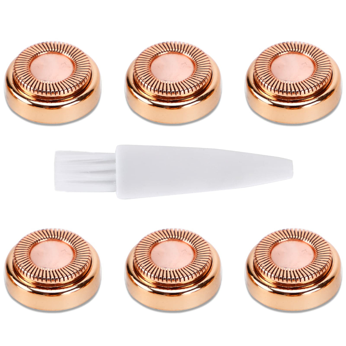 Bnapott- Cabezal de repuesto para depilación facial, 6 hojas de repuesto para la herramienta de depilación facial impecable Finishing Touch Gen 1 (oro rosa)