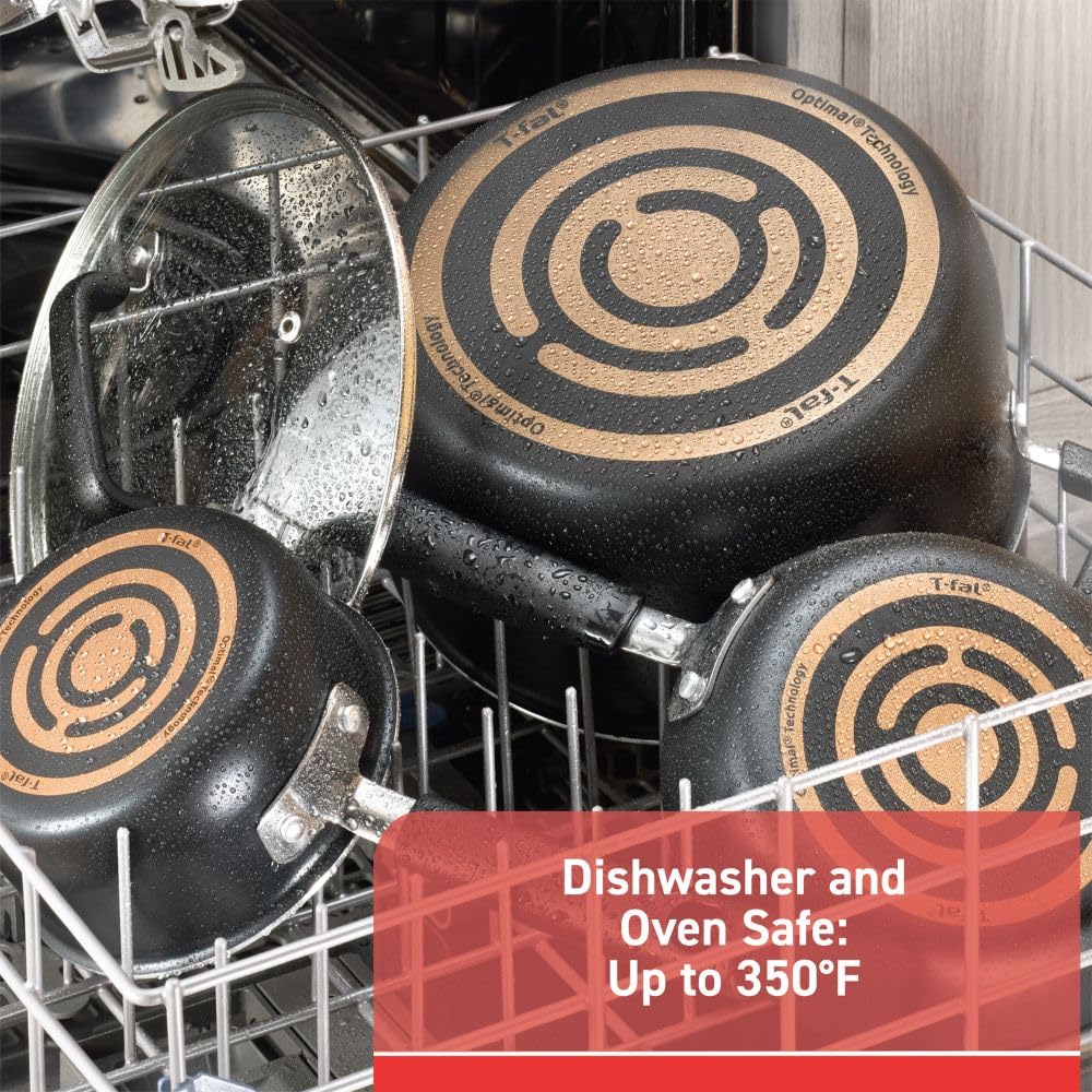 Juego de Utensilios de Cocina T-fal Signature Negro Anti adherentes aptos para Lavavajillas (12 Piezas)