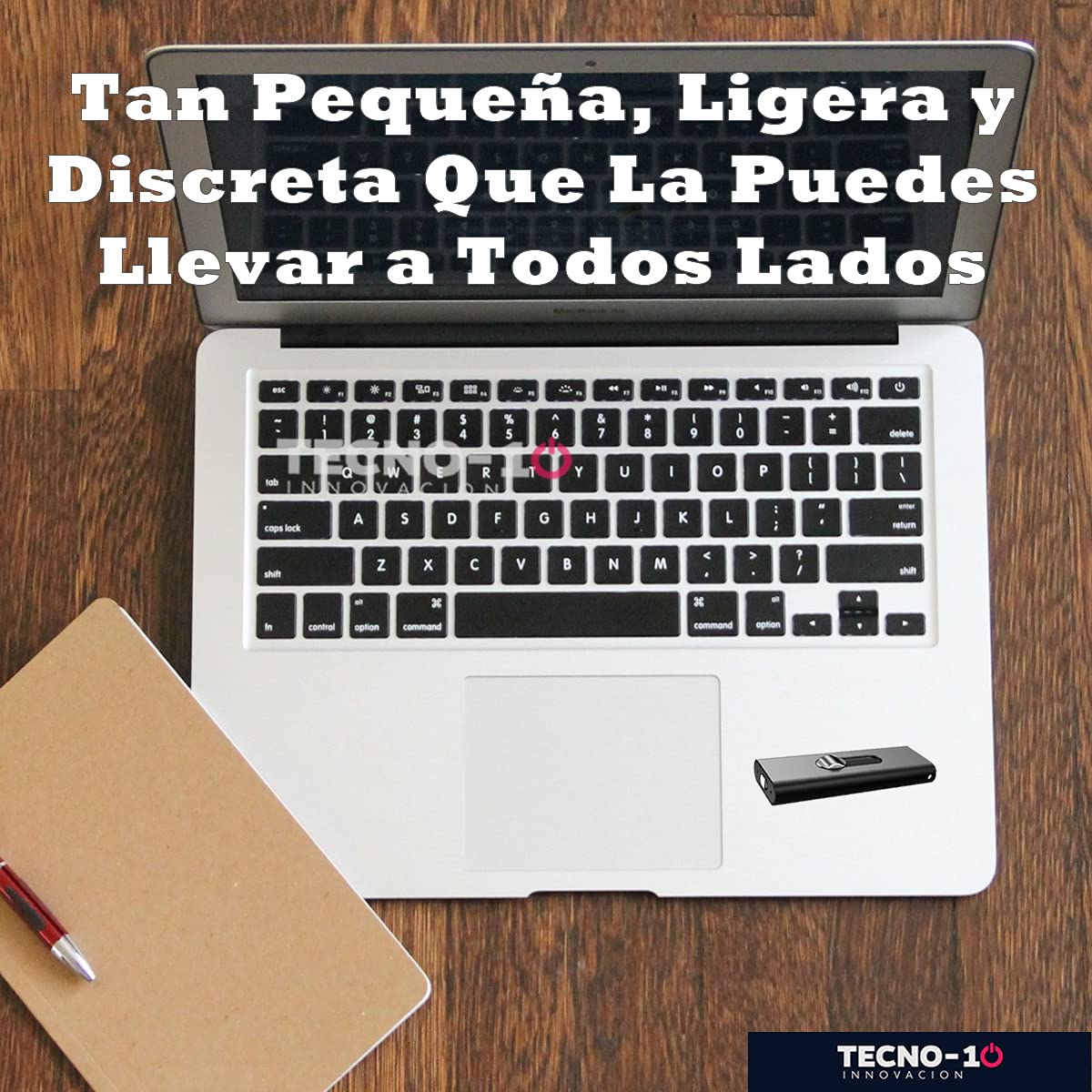 Tecno-10 Mini Grabadora de Voz activada por Sonido, Microfono Flash USB Delgada, 15 Horas de bateria, 94 Horas de Grabacion, 512 Kbps Calidad de Audio (4GB)