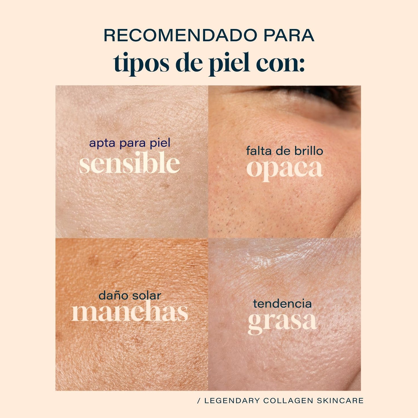 COLLAGENIC Crema Aclarante Facial con Vitamina C y Colágeno Hidrolizado | Crema de Día con Filtros Solares para Unificar el Tono de Piel | Bloqueador Solar Antioxidante para Rostro y Cuello, 60ml