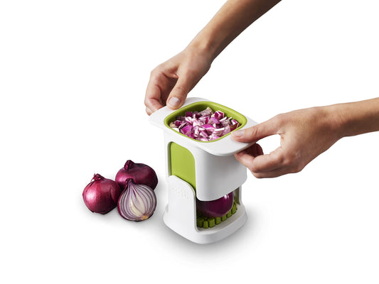 Picador De Verduras Joseph Joseph Blanco Con Cuchillas Afiladas De Acero Inoxidable