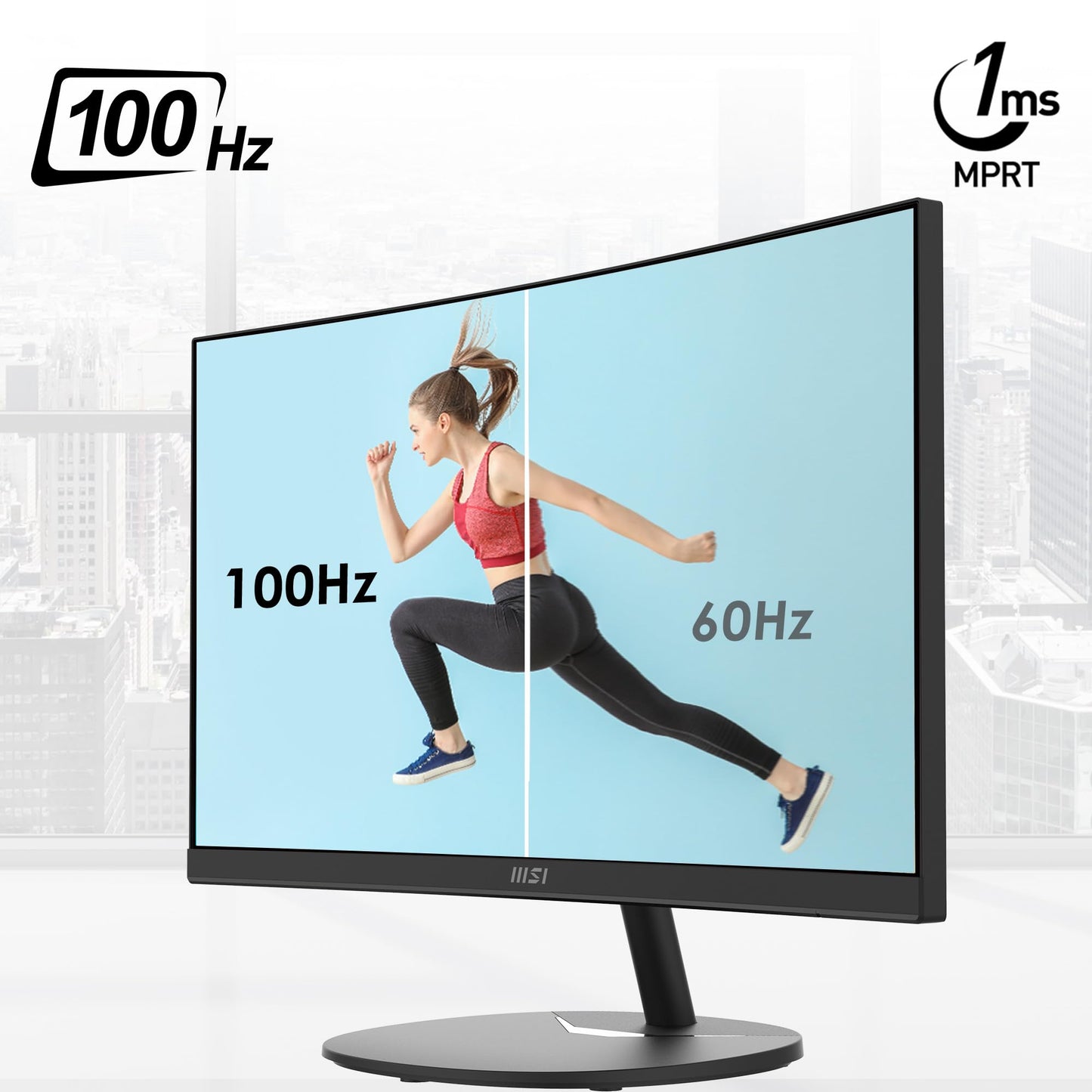 Monitor VA Curvado MSI Pro MP2412C Negro FHD 100Hz 1ms para Computadora