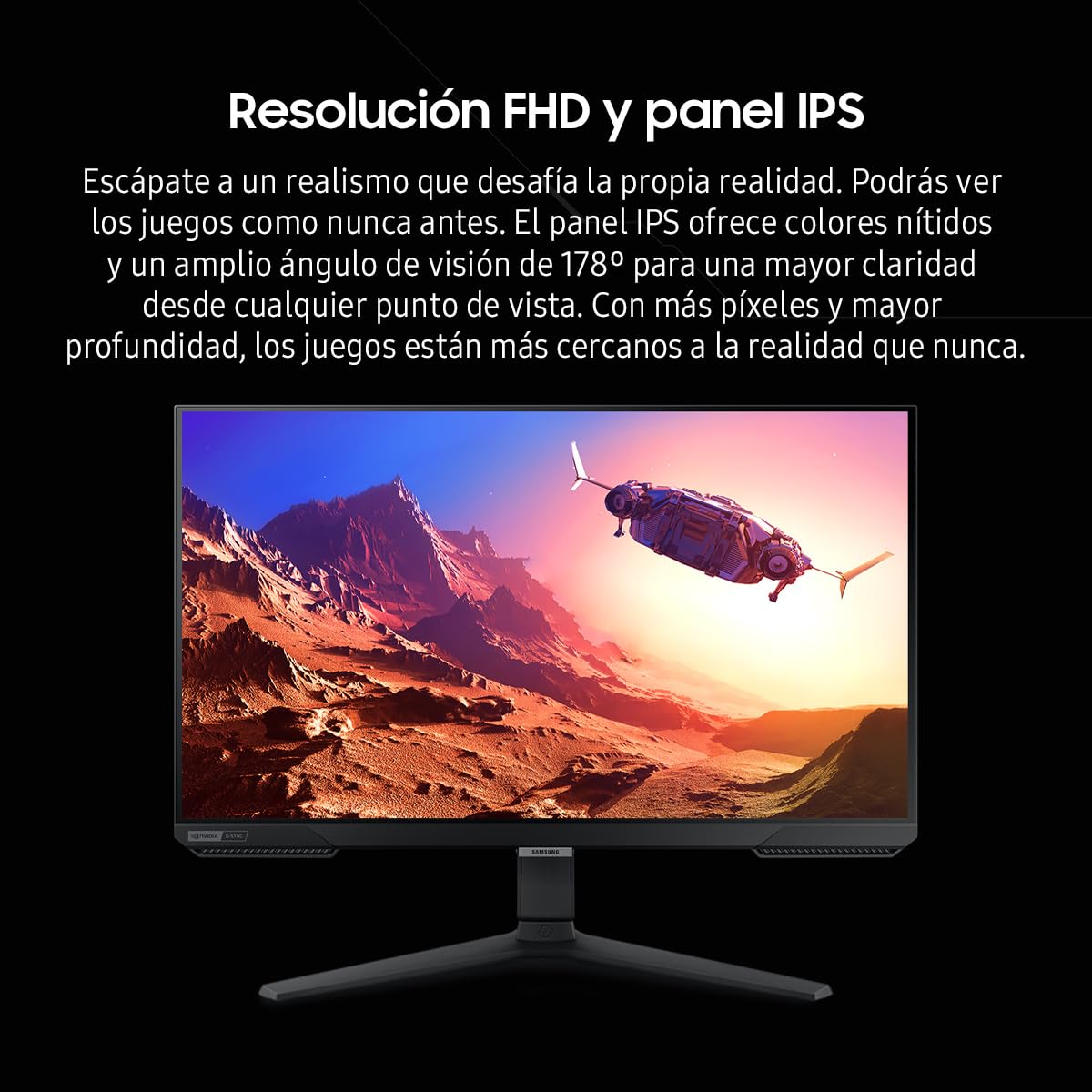 Samsung 27" Odyssey Monitor G40B FHD 240Hz, Resolución Full HD y Panel IPS, 1ms (GtG) de Tiempo de Respuesta, Compatible con Nvidia G-Sync LS27BG400ELXZX