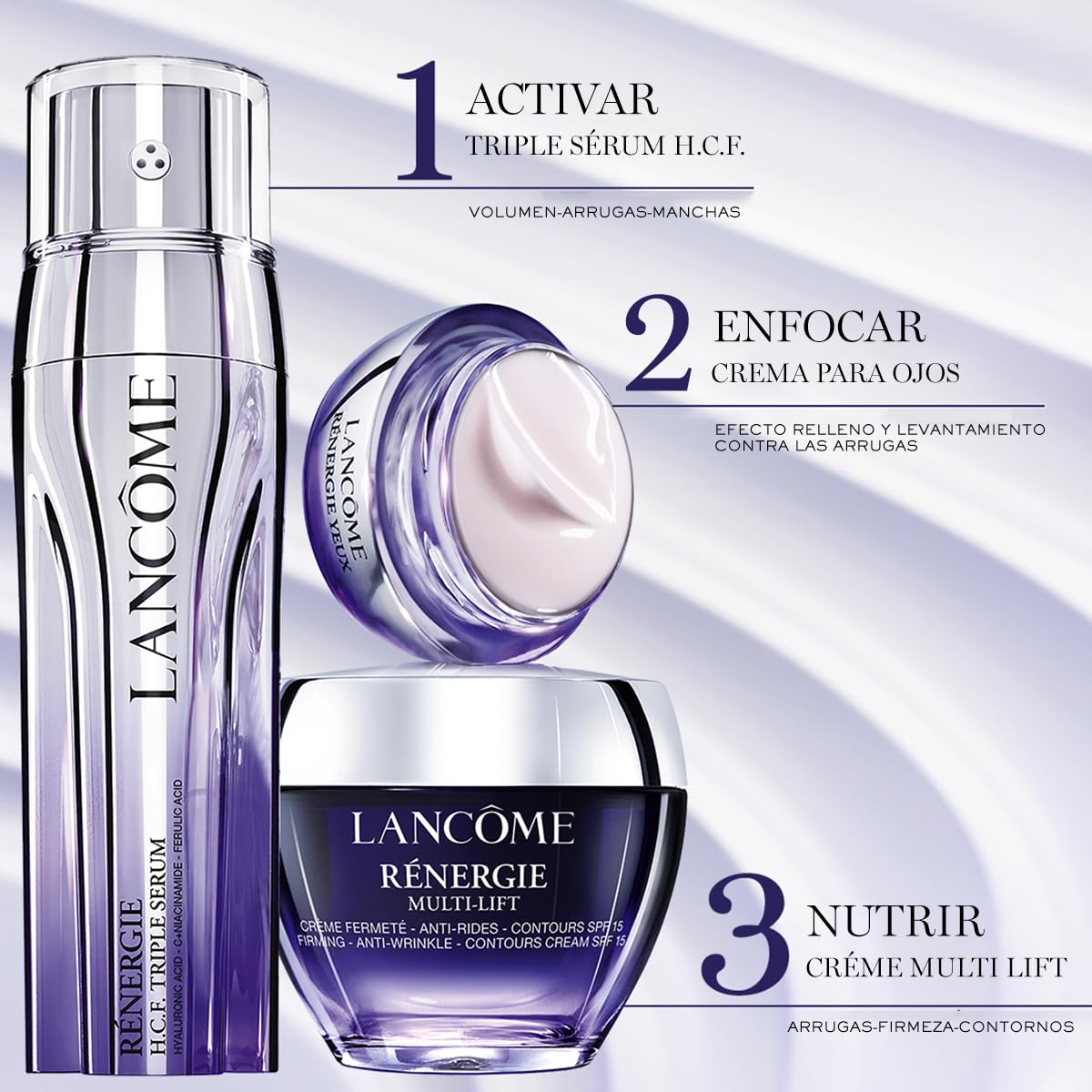 Lancôme Rénergie Multi Lift Cream, Crema Hidratante Facial Anti Signos de la Edad Efecto Lifting y Firmeza 50 ml