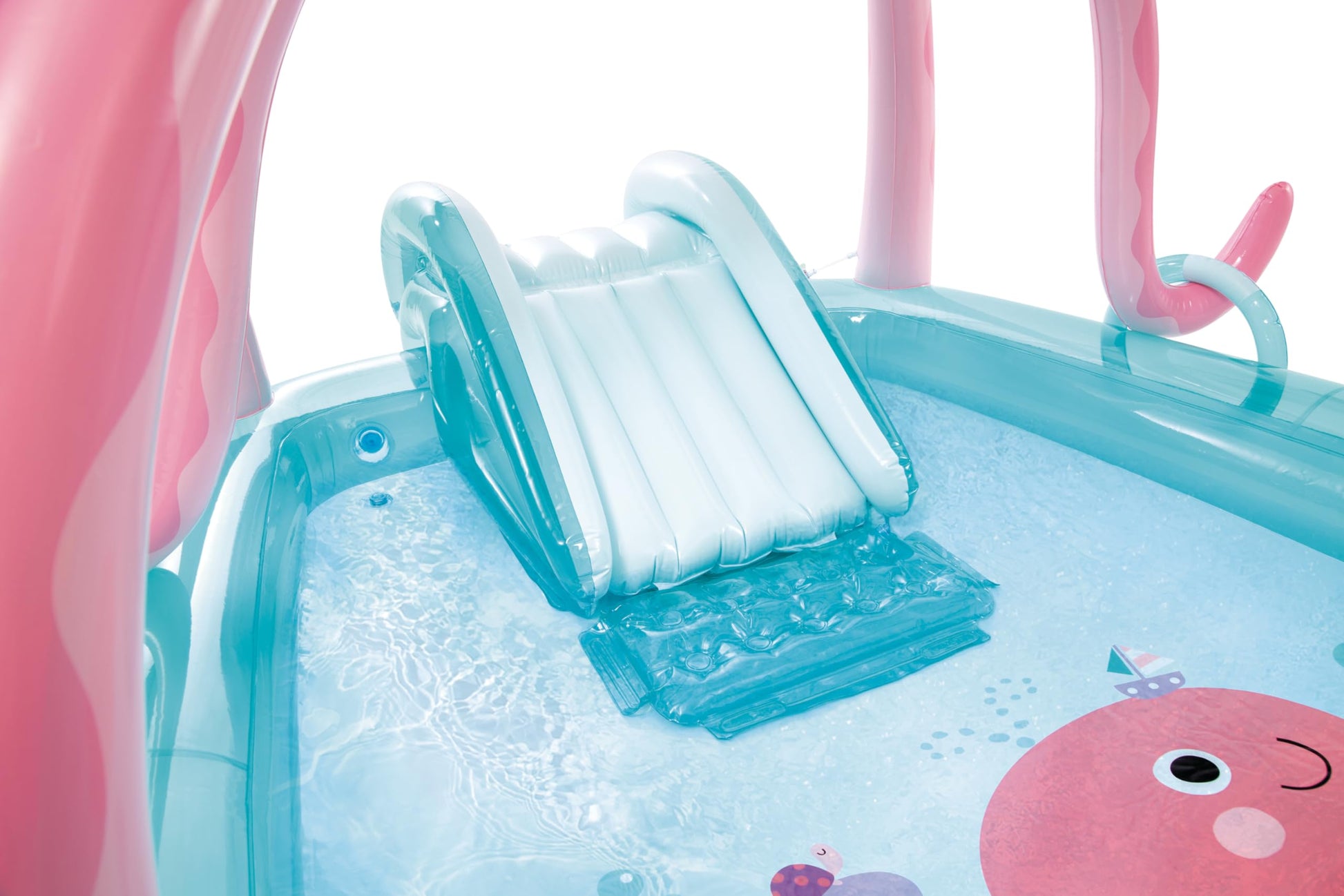Intex - Piscina Inflable para niños con Pulpo: Piscina Inflable para niños con rociador de Agua y tobogán, Almohadilla para Salpicaduras, 92 x 72 x 59 Pulgadas, a Partir de 3 años