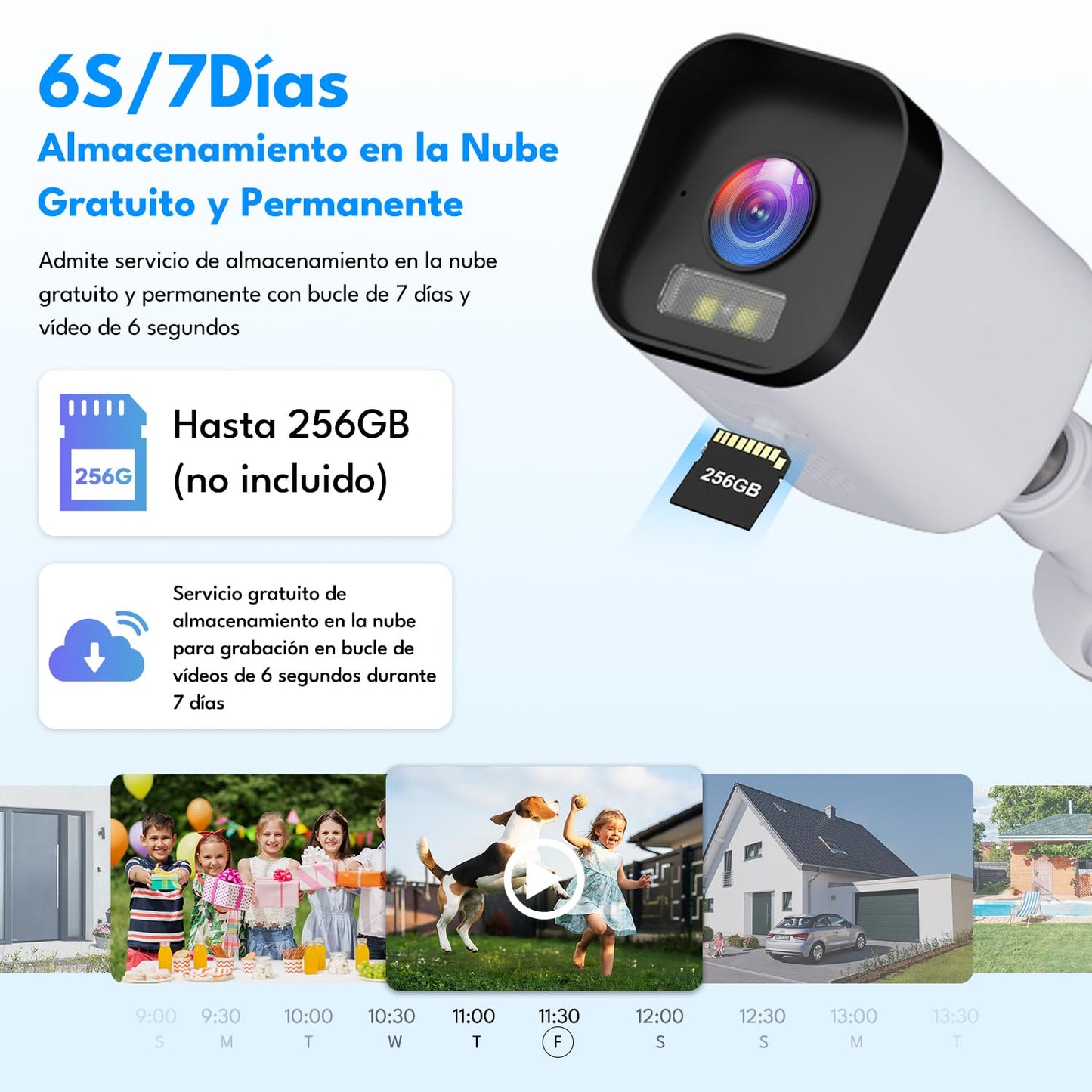 Cámara de Seguridad Arenti Blanca 4MP 2.5K Impermeable con Audio Bidireccional y Detección de Movimiento