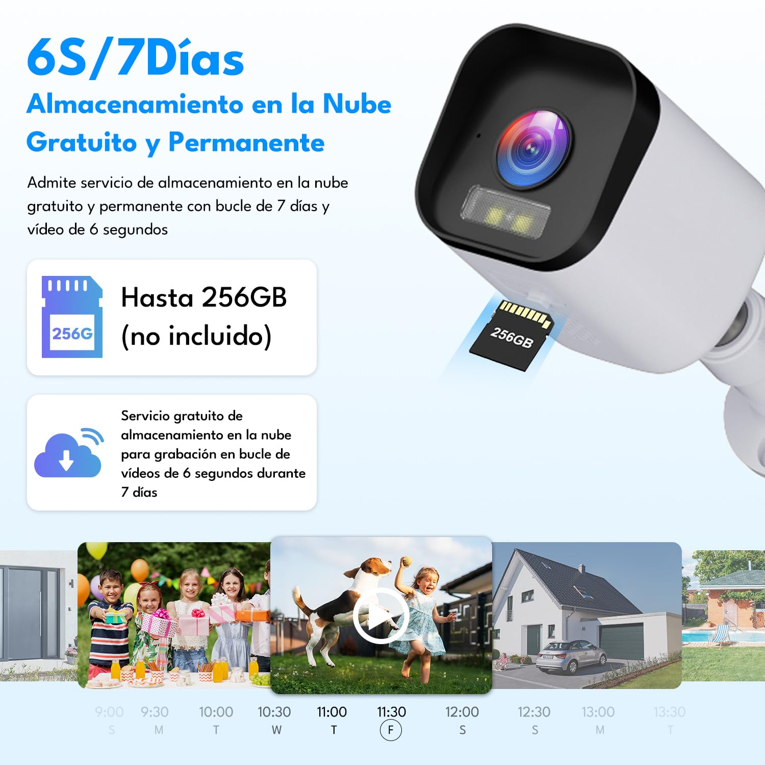 Cámara de Seguridad Arenti Blanca 4MP 2.5K Impermeable con Audio Bidireccional y Detección de Movimiento