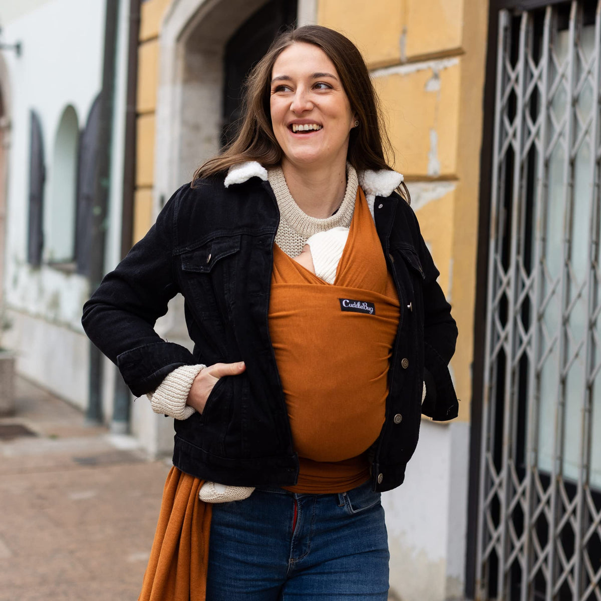 Cuddlebug Portabebés para bebé - Portabebés de envoltorio manos libres - Portabebés suaves y elásticos - Portabebés de recién nacido a niño pequeño 3-16 kg - Talla única - Salud para las caderas