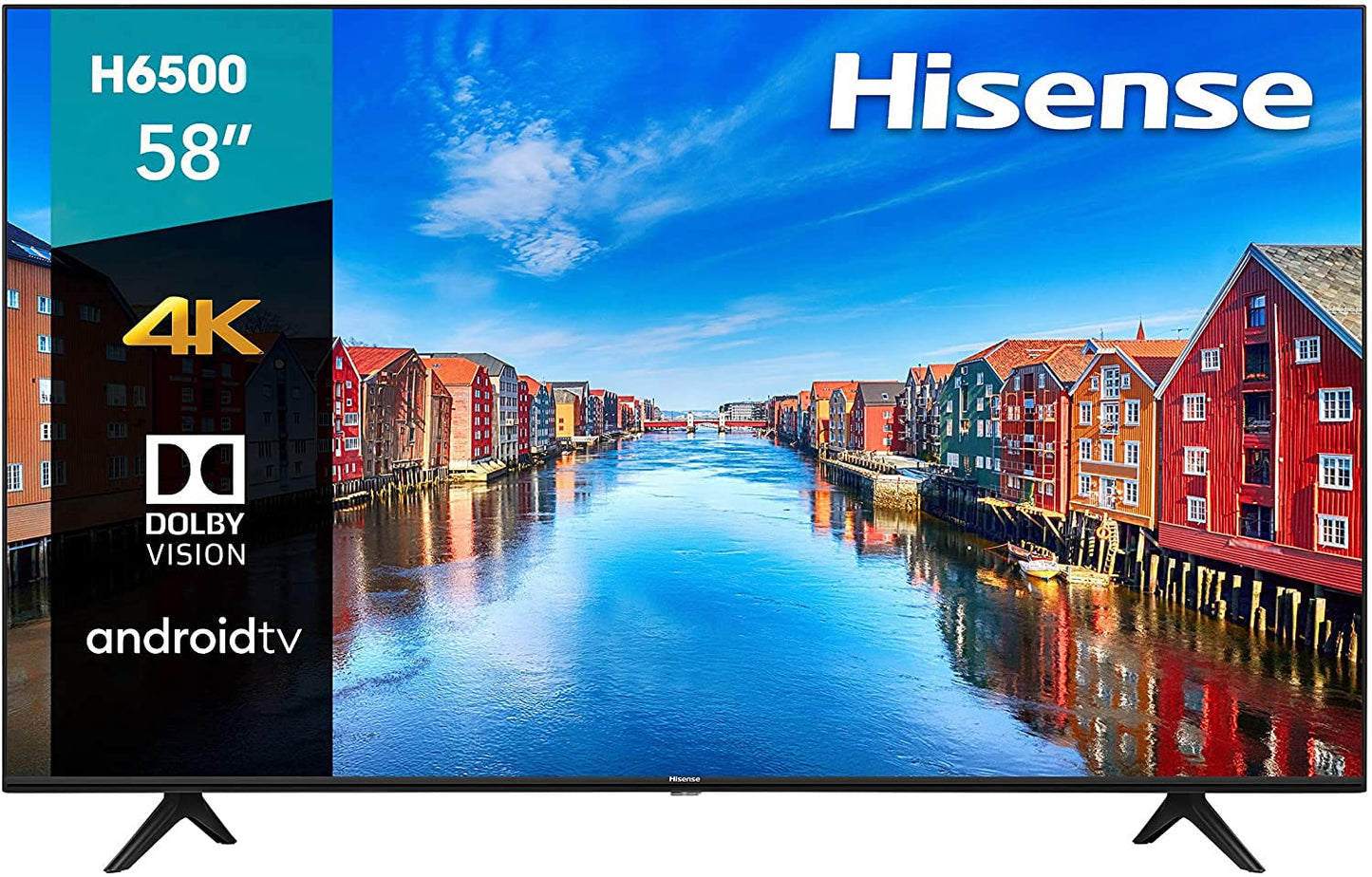 Hisense 58pulgadas Pulgadas 4K Smart TV Ultra HD LED, Wi-Fi, 3 x HDMI 58H6500E (Reacondicionado)
