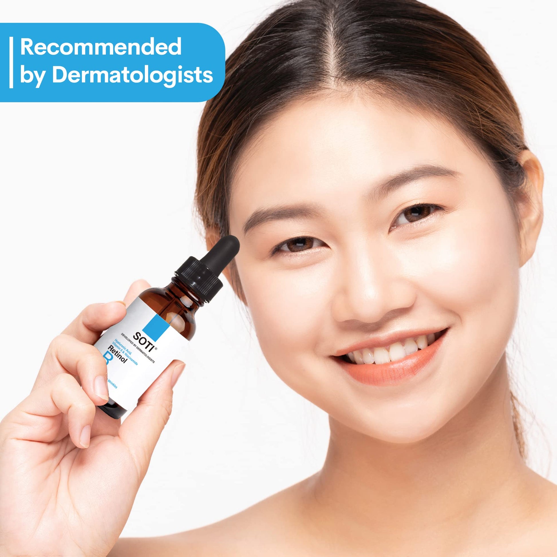 Soti 2.5% Retinol Serum, Made in USA! Reduces Wrinkles, Age Spots, Post-Acne Marks. Stimulates Collagen, Firm Skin, Anti Aging with Hyaluronic Acid, Niacinamide, 30ml