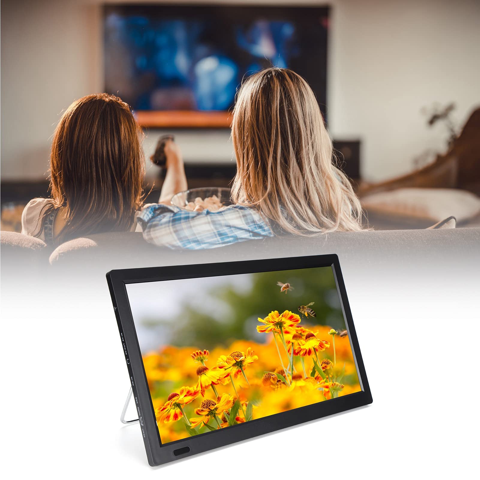 Dpofirs Televisión Digital portátil, 1080P HD 13 Inch Televisión Portátil, Mini 1080P HD TV, STV LED Portátil Recargable con USB para Automóvil Niños Viajes Campamentos, Regalos