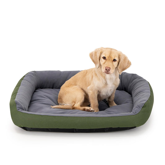 Cama para Perro Hills Verde Gris Resistente y Confortable con Relleno Suave