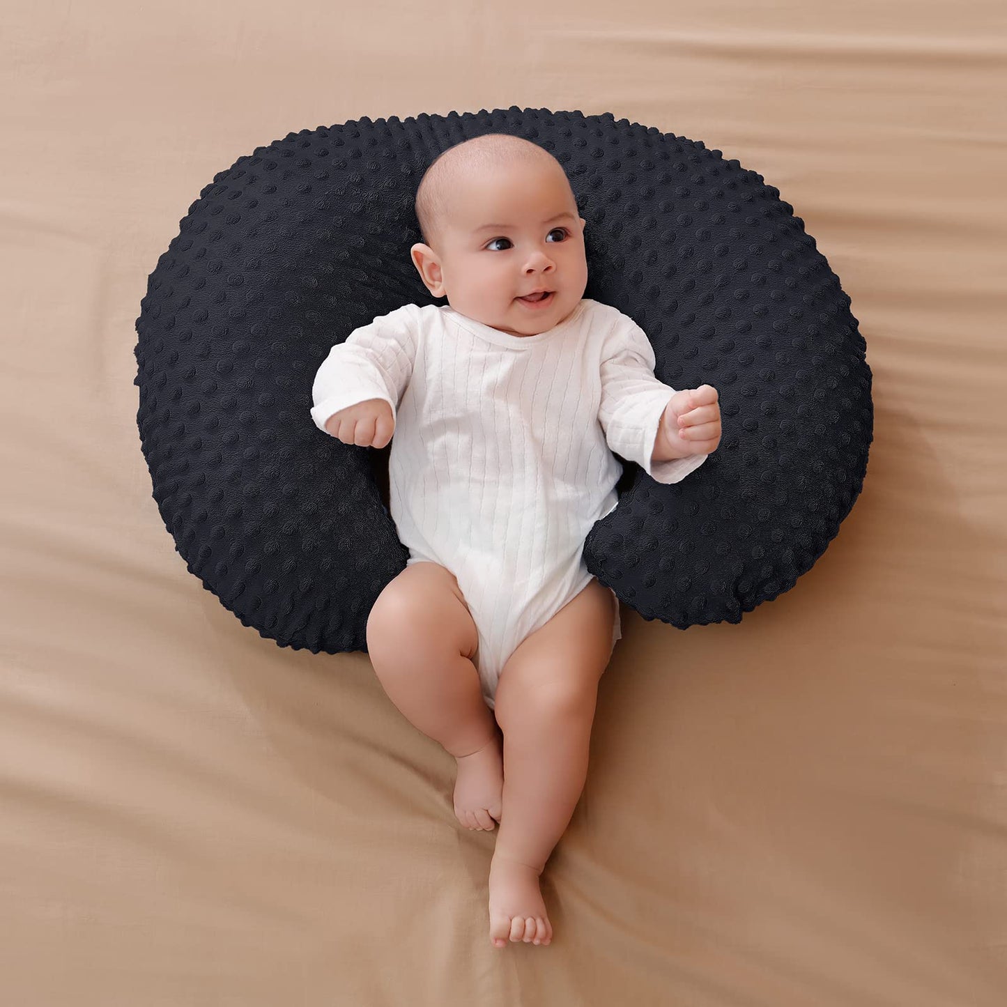 Funda de almohada Aullar para almohada de lactancia y posicionador para lactancia y alimentación con biberón, apoyo para bebé, tiempo boca abajo, apoyo para sentarse bebé, apoyo durante el tiempo de