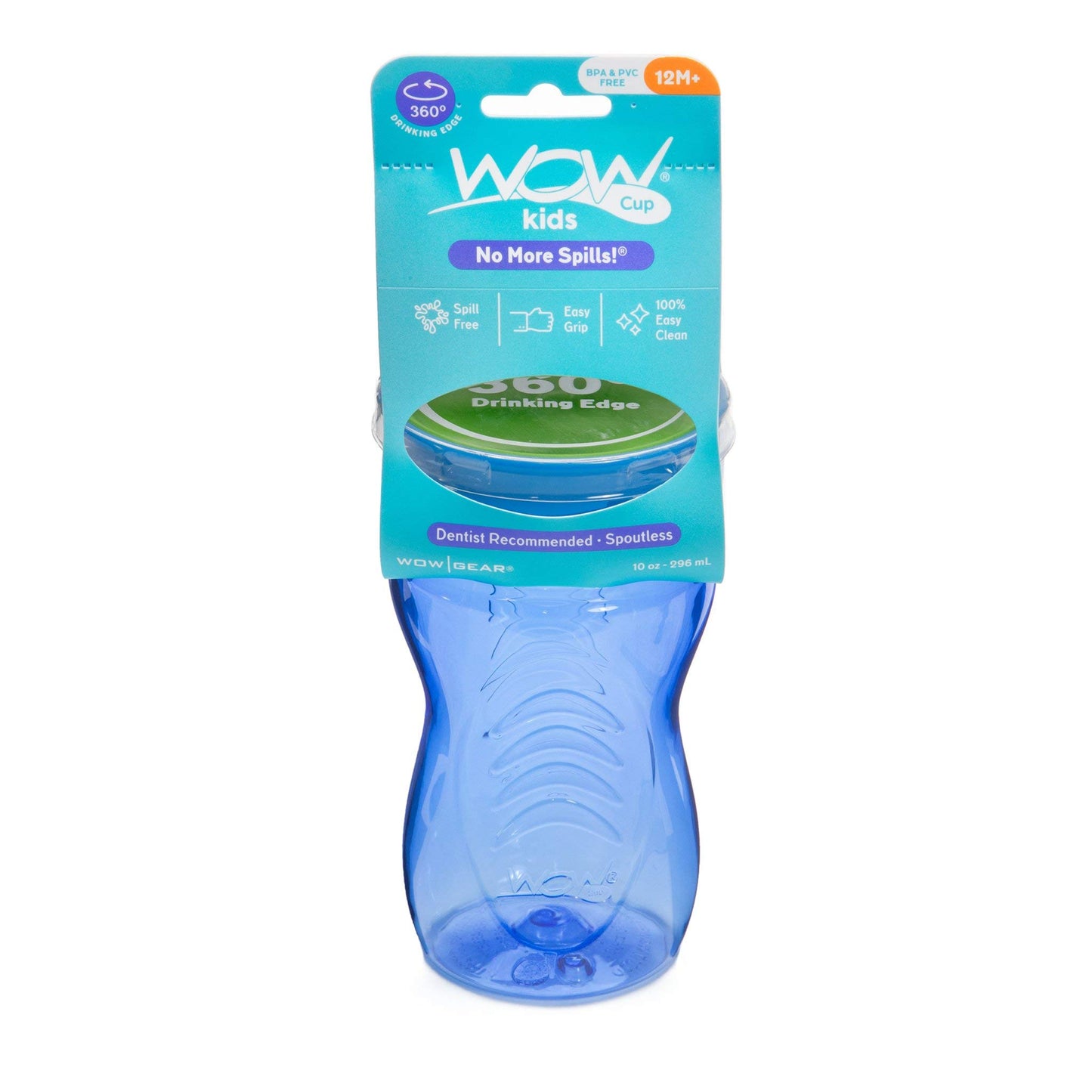 Taza Wow para niños 360 taza para beber, azul, 10 onzas / 296 ml