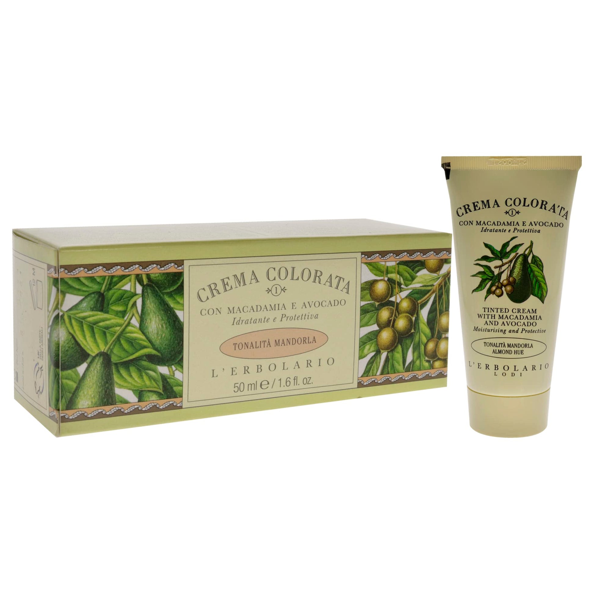 Tinted Face Cream (Crema Colorata) with Macademia Nut and Avocado-Almond (Mandorla) Shade by L'Erbolario Lodi by L'Erbolario Lodi