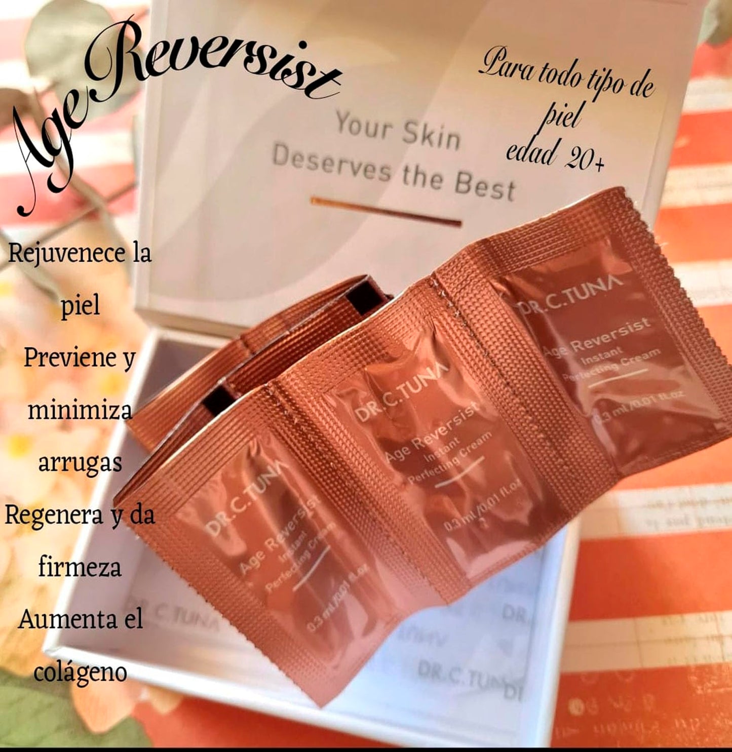 Farmasi Age Reversist Crema Perfeccionadora Instantanea 30 sobres de 3ml