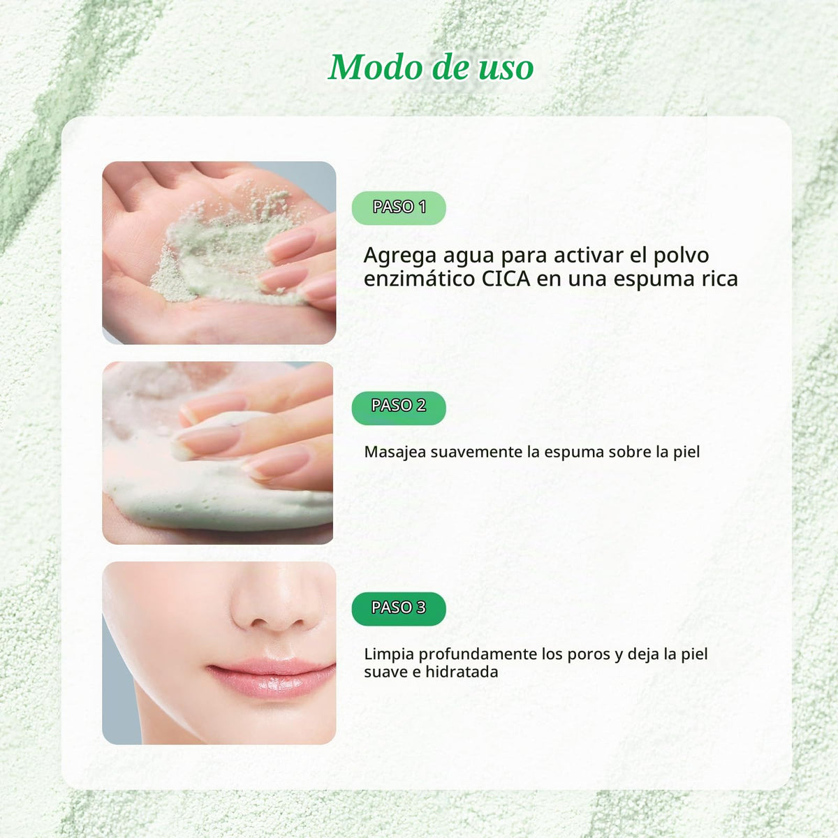 TOCOBO Cica Calming Powder Wash 50 g Limpiador Facial en Polvo Calmante y Exfoliante Suave