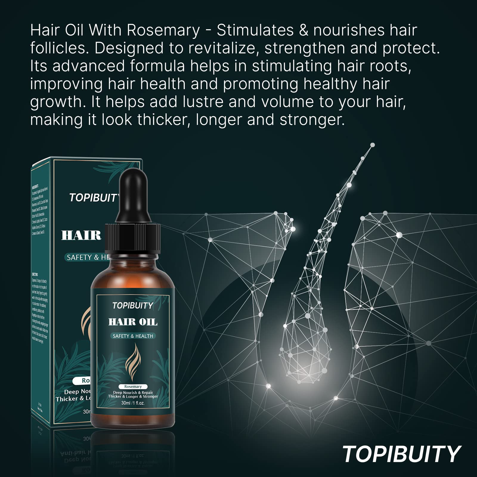 Aceite Orgánico de Romero para Cabello - Nutrición Intensiva y Protección - ¡Cabello Brillante y Voluminoso!