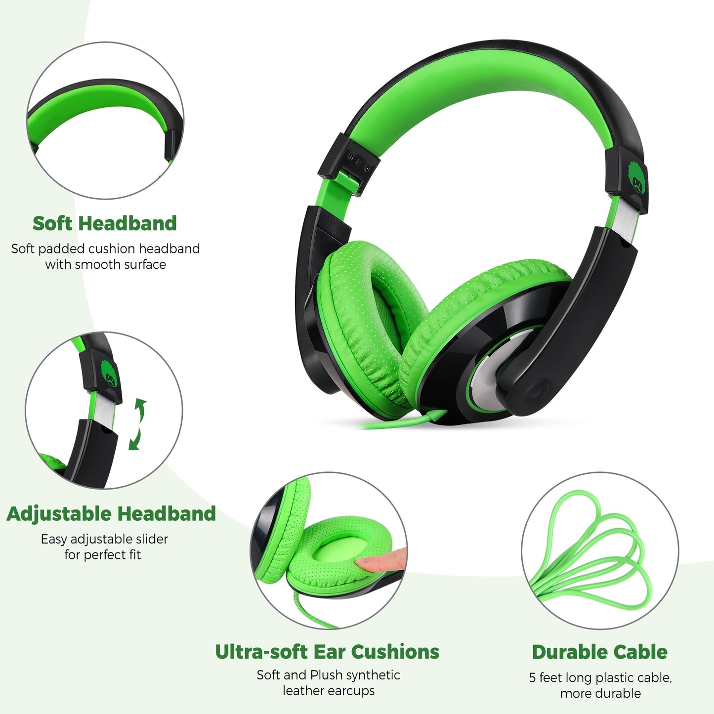 Audífonos Stereo Over-Ear RockPapa Negro ROCK0856