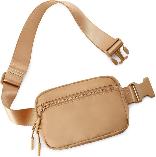 CXJYSD Riñonera de moda casual para hombres y mujeres,correa de hombro ajustable multifuncional,bolso cruzado con 4 bolsillos con cremallera, adecuado para hacer ejercicio,correr (marrón-02)