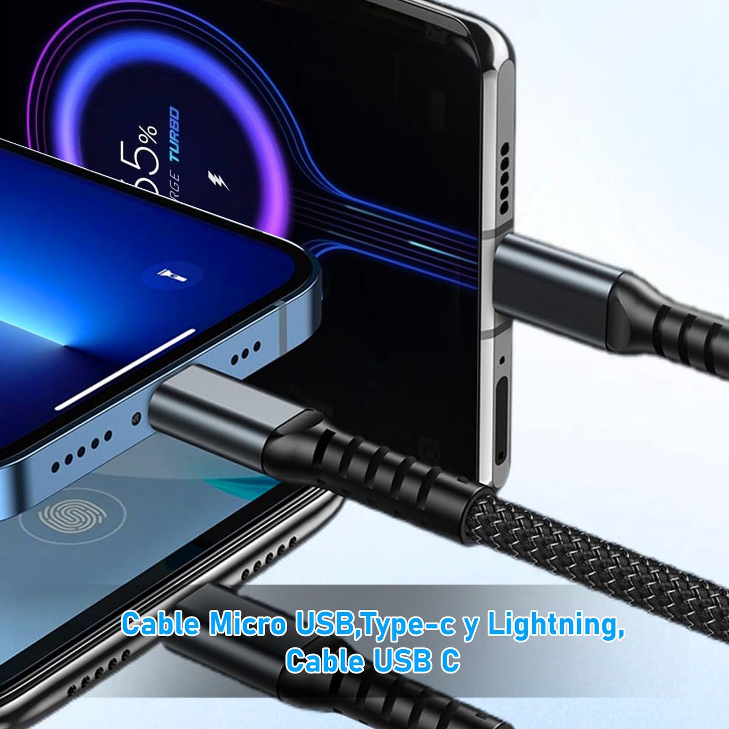 Cable de Carga Rápida USB C 100 W Ngff Carga Rápida Trenzado para iPhone16/15 Xiaomi Huawei