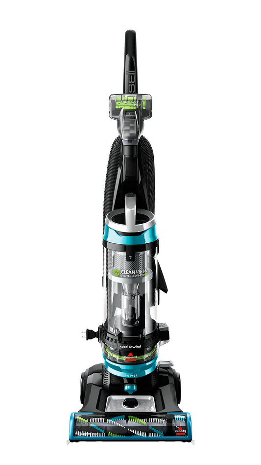 Bissell Cleanview - Aspirador Giratorio para Mascotas, Aspiradora Solamente, Teal Rewind Pet, 1