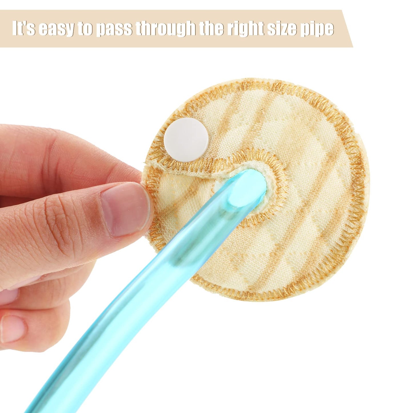 Paquetes Almohadillas de Algodón Rayas con Forma de G para Cuidado de Alimentación