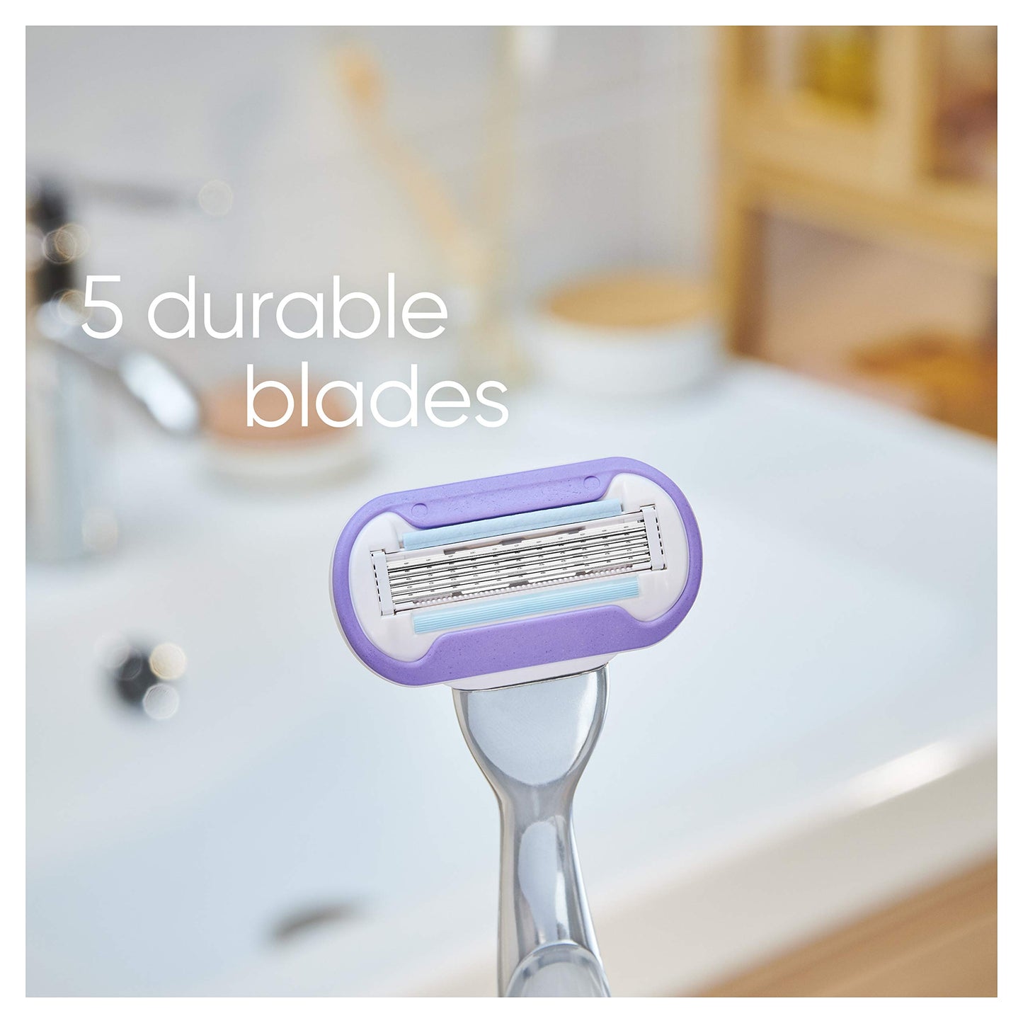 Gillette Venus Deluxe Smooth Platinum - Maquinilla de afeitar para mujer (con mango de metal + 3 recambios de hojas)