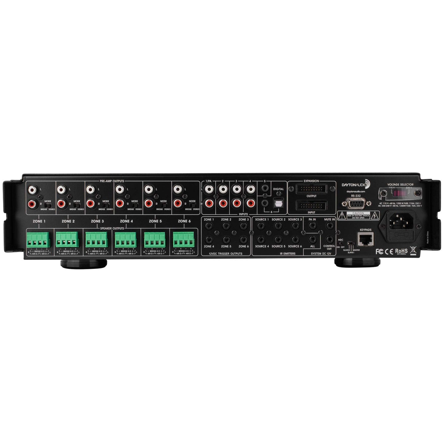 Dayton Audio DAX66 Distributed Whole House Audio System with Keypads 25 WPC