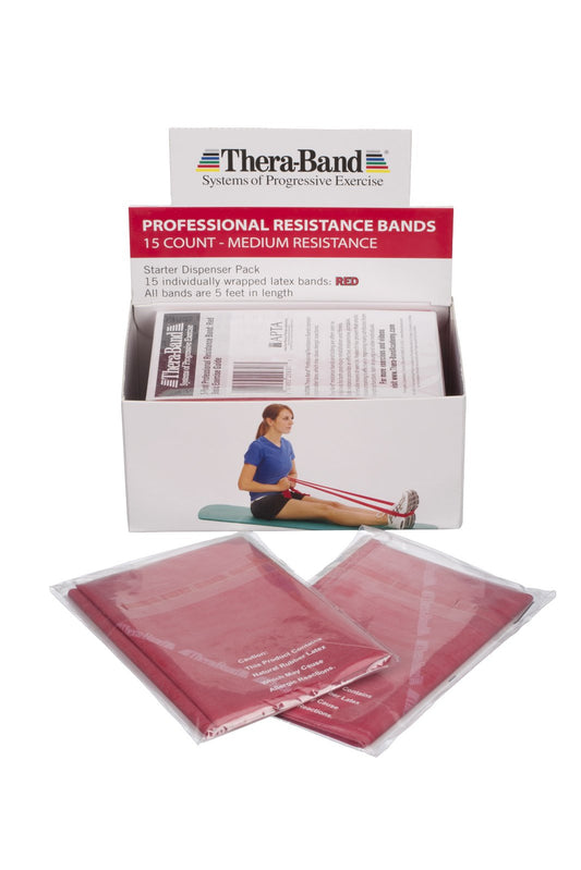 Bandas de Resistencia THERABAND Verde Pesado Nivel Intermedio para Ejercicio y Rehabilitación