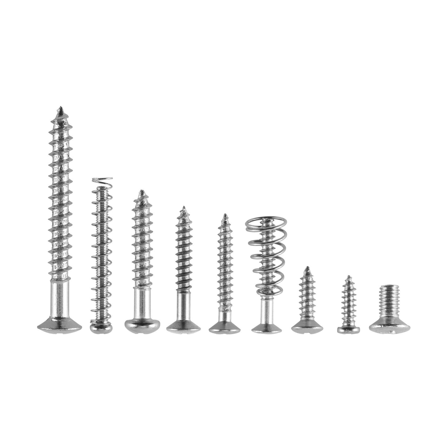 Electric Guitar Screw Kit, 226 Pieces(9 Types) with Springs for Electric Guitar Bridge, Pickup, Pickguard, Tuner, Switch, Neck Plate, Guitar Strap Buttons and a Tweezers Guitar Accessories