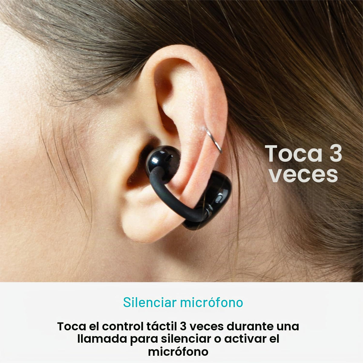 Auriculares Inalámbricos MEE audio Pebbles Air Negra con Bluetooth 5.3 y Reducción de Ruido para Deportes