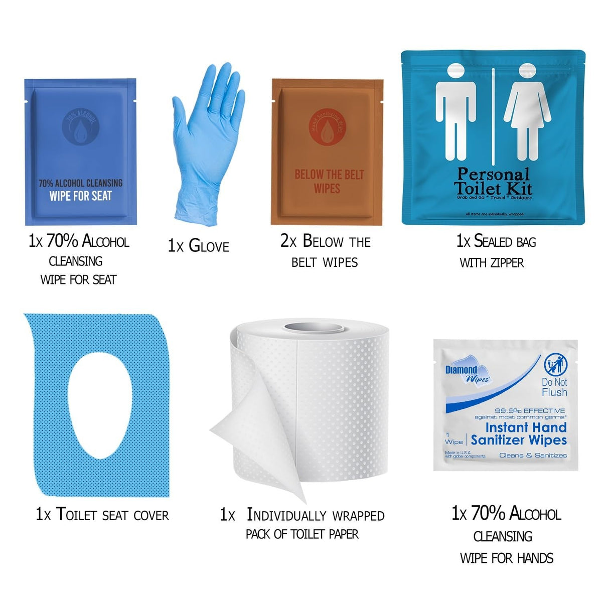 Kit de Baño Personal pH Advantage Blanco Desechable para Llevar