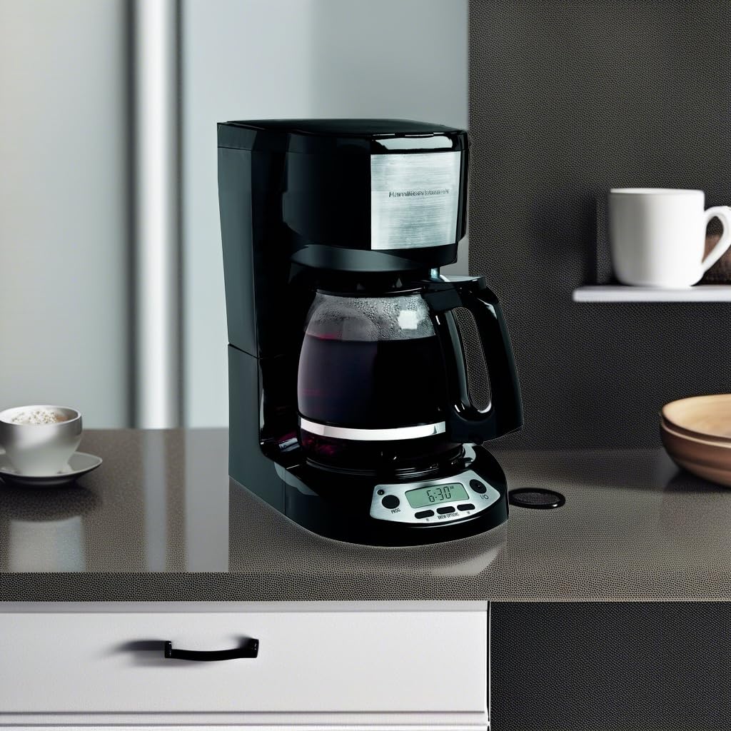 Hamilton Beach 49615 Cafetera Programable,12 Tazas, Negra