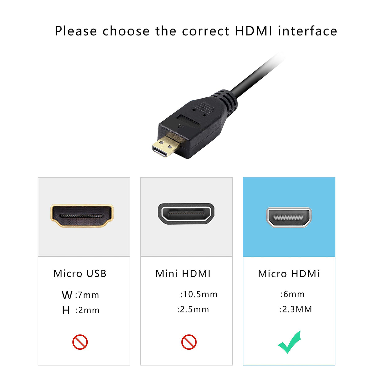 Adaptador de Audio Micro HDMI a VGA 1080p Full HD XMSJSIY para monitores y proyectores