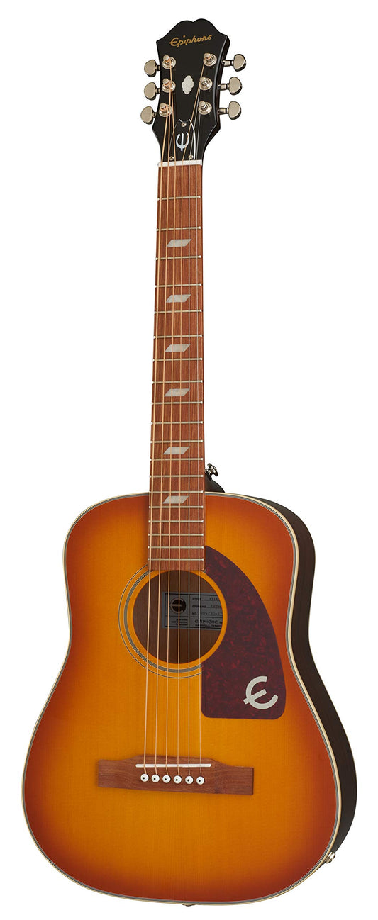 Epiphone Lil' Tex Travel Outfit Guitarra acústica-eléctrica - Cereza descolorada