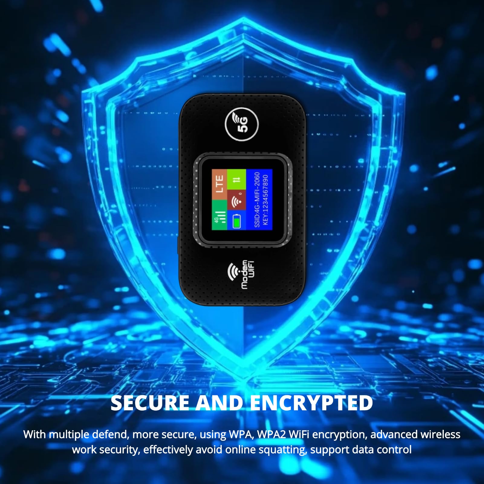 Yunseity Hotspot Móvil WiFi 4G LTE, Dispositivo WiFi Inalámbrico Portátil de Bolsillo con Velocidad de hasta 150 Mbps con Ranura para Tarjeta SIM, Conecta hasta 10 Dispositivos, Red