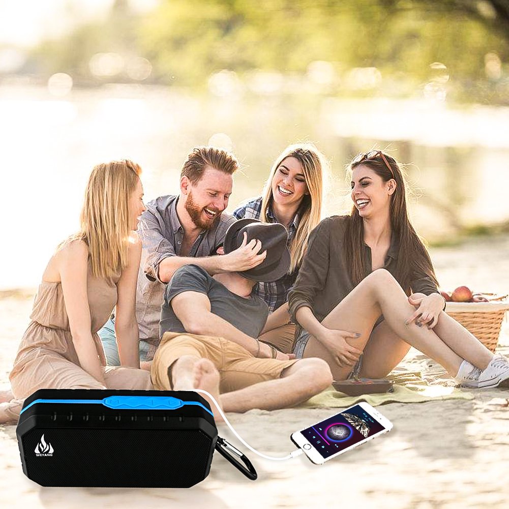 Altavoces Bluetooth Inalámbricos IPX5 a Prueba de Agua con Graves Mejorados para Exteriores Azul