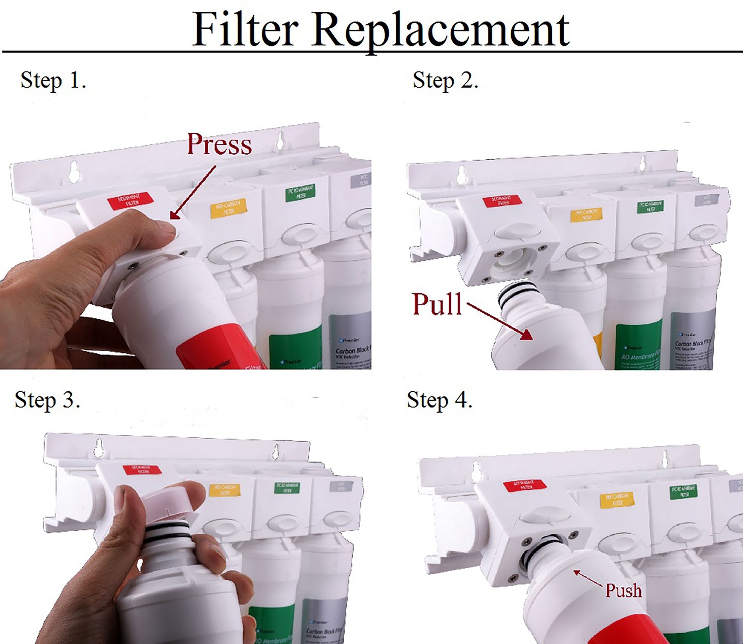 Kit de Filtros RO-Pure 6 Meses Watts Premier 1R-1Y